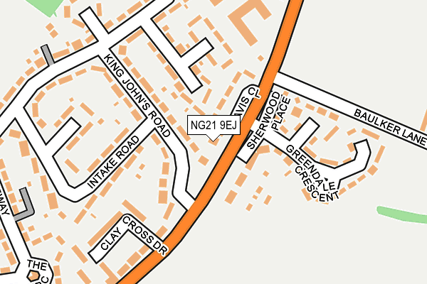 NG21 9EJ map - OS OpenMap – Local (Ordnance Survey) NG21 9EJ map - OS OpenMap – Local (Ordnance Survey)