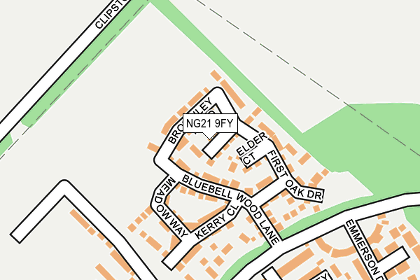NG21 9FY map - OS OpenMap – Local (Ordnance Survey) NG21 9FY map - OS OpenMap – Local (Ordnance Survey)
