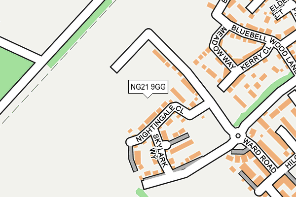 NG21 9GG map - OS OpenMap – Local (Ordnance Survey) NG21 9GG map - OS OpenMap – Local (Ordnance Survey)