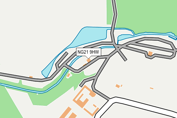NG21 9HW map - OS OpenMap – Local (Ordnance Survey) NG21 9HW map - OS OpenMap – Local (Ordnance Survey)