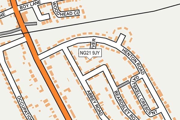 NG21 9JY map - OS OpenMap – Local (Ordnance Survey) NG21 9JY map - OS OpenMap – Local (Ordnance Survey)