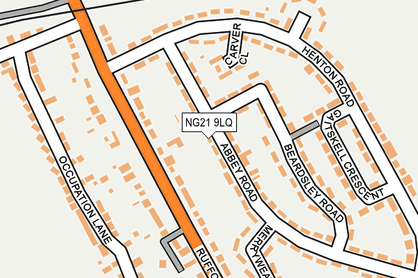 NG21 9LQ map - OS OpenMap – Local (Ordnance Survey) NG21 9LQ map - OS OpenMap – Local (Ordnance Survey)