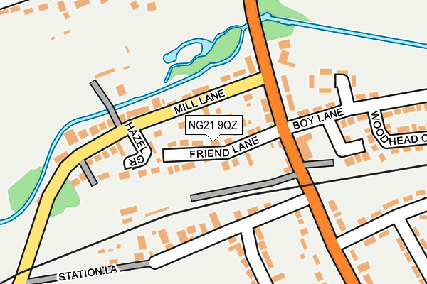 NG21 9QZ map - OS OpenMap – Local (Ordnance Survey) NG21 9QZ map - OS OpenMap – Local (Ordnance Survey)