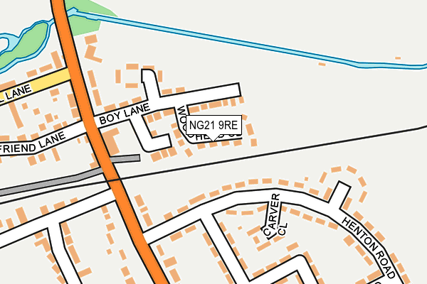 NG21 9RE map - OS OpenMap – Local (Ordnance Survey) NG21 9RE map - OS OpenMap – Local (Ordnance Survey)