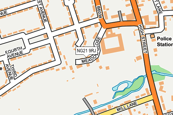 NG21 9RJ map - OS OpenMap – Local (Ordnance Survey) NG21 9RJ map - OS OpenMap – Local (Ordnance Survey)