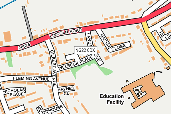 NG22 0DX map - OS OpenMap – Local (Ordnance Survey) NG22 0DX map - OS OpenMap – Local (Ordnance Survey)