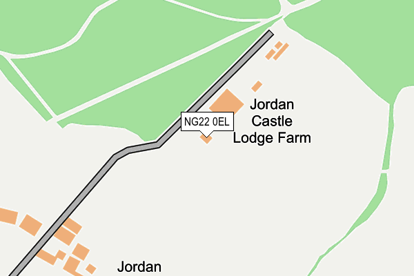 NG22 0EL map - OS OpenMap – Local (Ordnance Survey) NG22 0EL map - OS OpenMap – Local (Ordnance Survey)