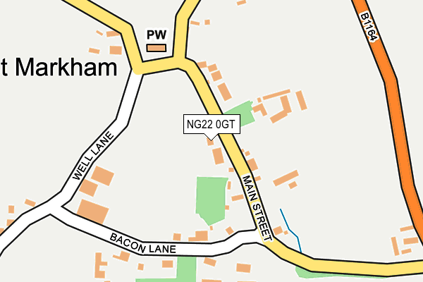 NG22 0GT map - OS OpenMap – Local (Ordnance Survey) NG22 0GT map - OS OpenMap – Local (Ordnance Survey)