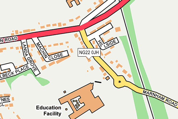 NG22 0JH map - OS OpenMap – Local (Ordnance Survey) NG22 0JH map - OS OpenMap – Local (Ordnance Survey)