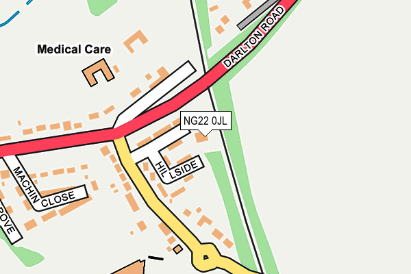 NG22 0JL map - OS OpenMap – Local (Ordnance Survey) NG22 0JL map - OS OpenMap – Local (Ordnance Survey)