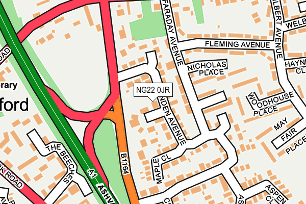 NG22 0JR map - OS OpenMap – Local (Ordnance Survey) NG22 0JR map - OS OpenMap – Local (Ordnance Survey)