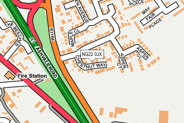 NG22 0JX map - OS OpenMap – Local (Ordnance Survey) NG22 0JX map - OS OpenMap – Local (Ordnance Survey)