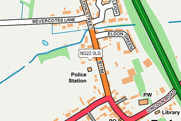 NG22 0LG map - OS OpenMap – Local (Ordnance Survey) NG22 0LG map - OS OpenMap – Local (Ordnance Survey)