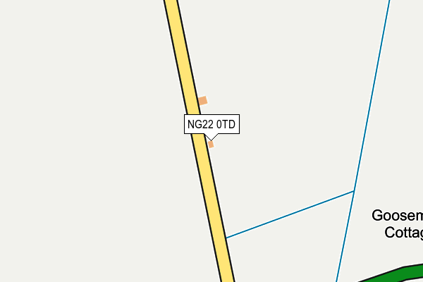 NG22 0TD map - OS OpenMap – Local (Ordnance Survey) NG22 0TD map - OS OpenMap – Local (Ordnance Survey)