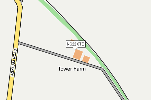 NG22 0TE map - OS OpenMap – Local (Ordnance Survey) NG22 0TE map - OS OpenMap – Local (Ordnance Survey)