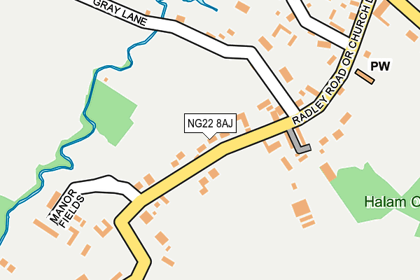 NG22 8AJ map - OS OpenMap – Local (Ordnance Survey) NG22 8AJ map - OS OpenMap – Local (Ordnance Survey)