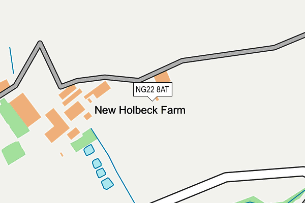 NG22 8AT map - OS OpenMap – Local (Ordnance Survey)