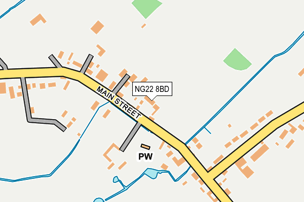 NG22 8BD map - OS OpenMap – Local (Ordnance Survey) NG22 8BD map - OS OpenMap – Local (Ordnance Survey)