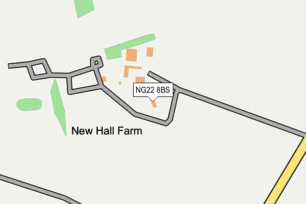 NG22 8BS map - OS OpenMap – Local (Ordnance Survey) NG22 8BS map - OS OpenMap – Local (Ordnance Survey)