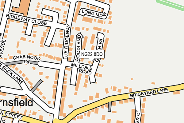 NG22 8DQ map - OS OpenMap – Local (Ordnance Survey) NG22 8DQ map - OS OpenMap – Local (Ordnance Survey)