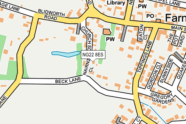 NG22 8ES map - OS OpenMap – Local (Ordnance Survey) NG22 8ES map - OS OpenMap – Local (Ordnance Survey)