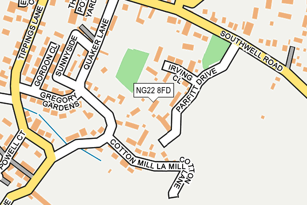 NG22 8FD map - OS OpenMap – Local (Ordnance Survey) NG22 8FD map - OS OpenMap – Local (Ordnance Survey)