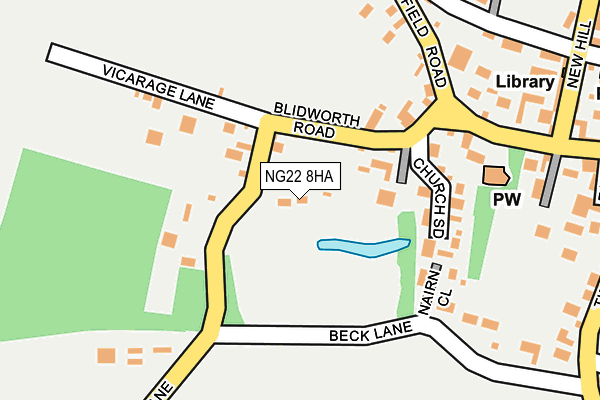 NG22 8HA map - OS OpenMap – Local (Ordnance Survey) NG22 8HA map - OS OpenMap – Local (Ordnance Survey)