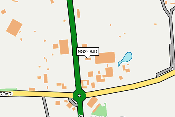 NG22 8JD map - OS OpenMap – Local (Ordnance Survey) NG22 8JD map - OS OpenMap – Local (Ordnance Survey)