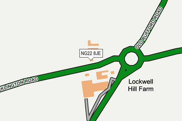 NG22 8JE map - OS OpenMap – Local (Ordnance Survey) NG22 8JE map - OS OpenMap – Local (Ordnance Survey)
