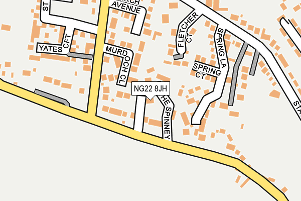 NG22 8JH map - OS OpenMap – Local (Ordnance Survey) NG22 8JH map - OS OpenMap – Local (Ordnance Survey)