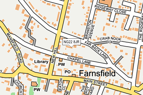 NG22 8JR map - OS OpenMap – Local (Ordnance Survey) NG22 8JR map - OS OpenMap – Local (Ordnance Survey)