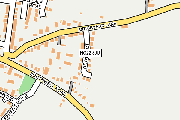 NG22 8JU map - OS OpenMap – Local (Ordnance Survey) NG22 8JU map - OS OpenMap – Local (Ordnance Survey)