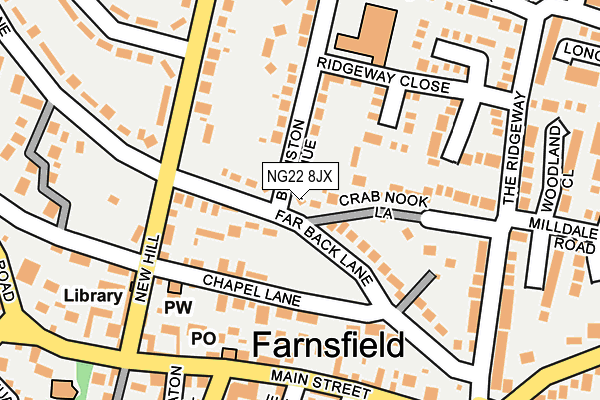 NG22 8JX map - OS OpenMap – Local (Ordnance Survey) NG22 8JX map - OS OpenMap – Local (Ordnance Survey)