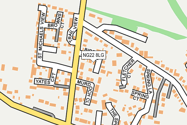 NG22 8LG map - OS OpenMap – Local (Ordnance Survey) NG22 8LG map - OS OpenMap – Local (Ordnance Survey)