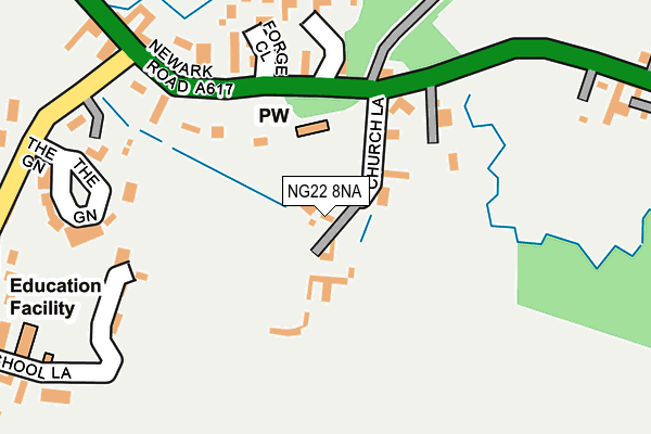 NG22 8NA map - OS OpenMap – Local (Ordnance Survey) NG22 8NA map - OS OpenMap – Local (Ordnance Survey)