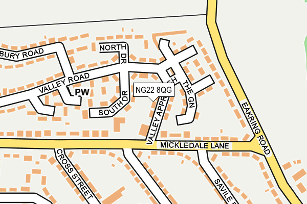NG22 8QG map - OS OpenMap – Local (Ordnance Survey) NG22 8QG map - OS OpenMap – Local (Ordnance Survey)