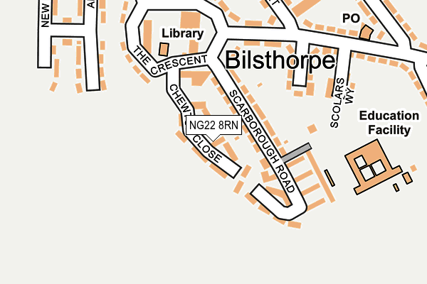 NG22 8RN map - OS OpenMap – Local (Ordnance Survey) NG22 8RN map - OS OpenMap – Local (Ordnance Survey)