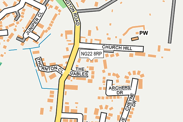 NG22 8RP map - OS OpenMap – Local (Ordnance Survey) NG22 8RP map - OS OpenMap – Local (Ordnance Survey)