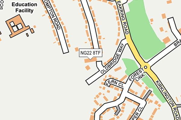 NG22 8TF map - OS OpenMap – Local (Ordnance Survey) NG22 8TF map - OS OpenMap – Local (Ordnance Survey)