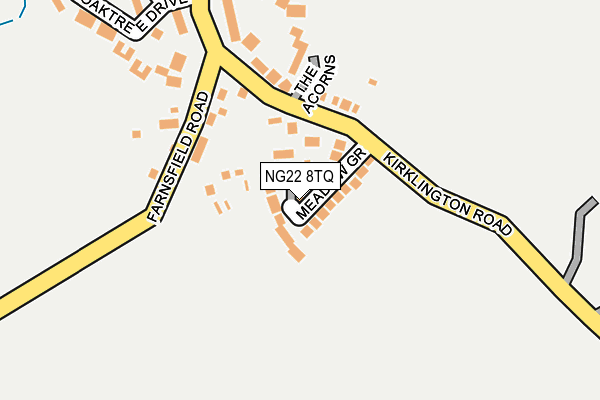 NG22 8TQ map - OS OpenMap – Local (Ordnance Survey) NG22 8TQ map - OS OpenMap – Local (Ordnance Survey)