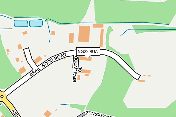 NG22 8UA map - OS OpenMap – Local (Ordnance Survey)