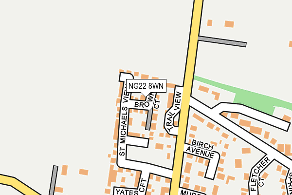 NG22 8WN map - OS OpenMap – Local (Ordnance Survey) NG22 8WN map - OS OpenMap – Local (Ordnance Survey)