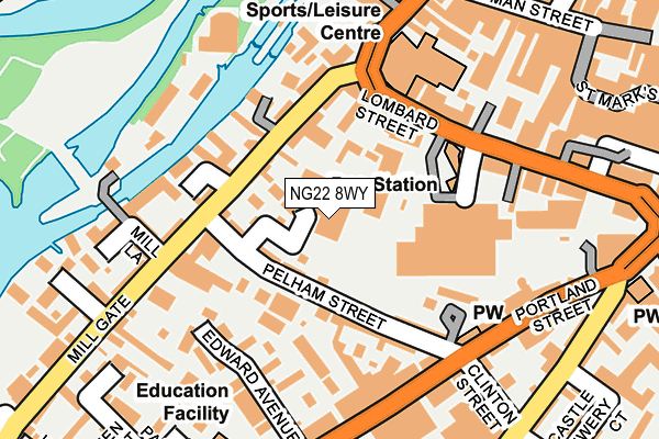 NG22 8WY map - OS OpenMap – Local (Ordnance Survey) NG22 8WY map - OS OpenMap – Local (Ordnance Survey)
