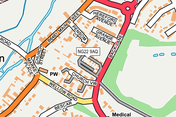 NG22 9AQ map - OS OpenMap – Local (Ordnance Survey) NG22 9AQ map - OS OpenMap – Local (Ordnance Survey)