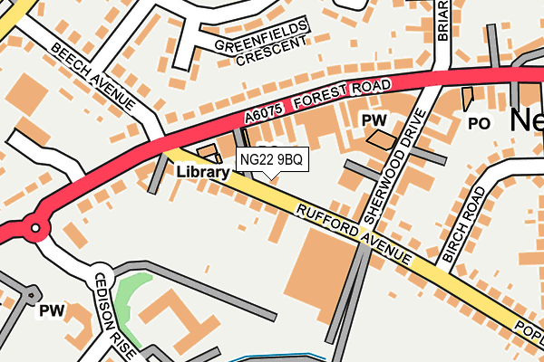 NG22 9BQ map - OS OpenMap – Local (Ordnance Survey) NG22 9BQ map - OS OpenMap – Local (Ordnance Survey)