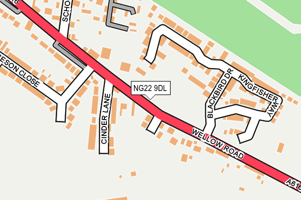 NG22 9DL map - OS OpenMap – Local (Ordnance Survey) NG22 9DL map - OS OpenMap – Local (Ordnance Survey)