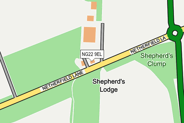 NG22 9EL map - OS OpenMap – Local (Ordnance Survey) NG22 9EL map - OS OpenMap – Local (Ordnance Survey)