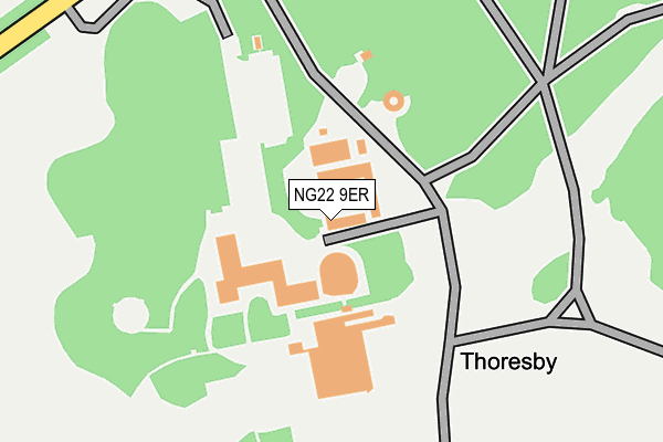 NG22 9ER map - OS OpenMap – Local (Ordnance Survey) NG22 9ER map - OS OpenMap – Local (Ordnance Survey)