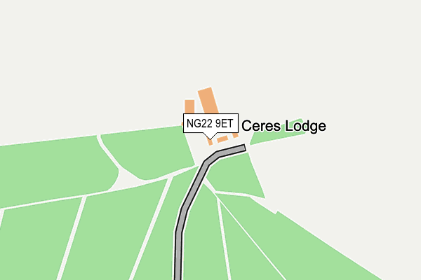 NG22 9ET map - OS OpenMap – Local (Ordnance Survey) NG22 9ET map - OS OpenMap – Local (Ordnance Survey)