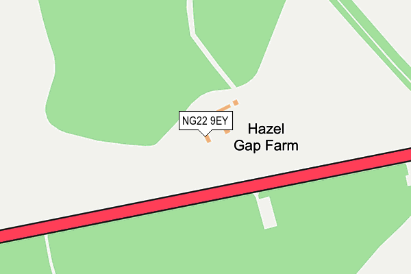 NG22 9EY map - OS OpenMap – Local (Ordnance Survey) NG22 9EY map - OS OpenMap – Local (Ordnance Survey)